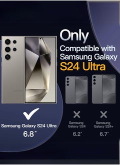 ESR Samsung Galaxy S24 Ultra 5G Magnetic Case Compatible with MagSafe, Shockproof Protective Phone Cover, Non-Yellowing Hard Clear PC Back (Clear)  - Image 2