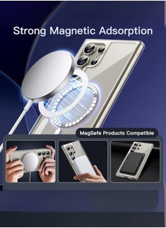 ESR Samsung Galaxy S24 Ultra 5G Magnetic Case Compatible with MagSafe, Shockproof Protective Phone Cover, Non-Yellowing Hard Clear PC Back (Clear)  - Image 3
