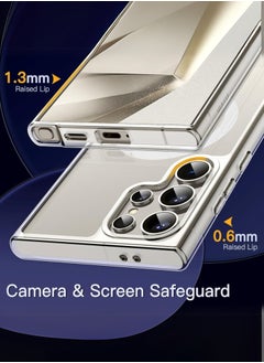 ESR Samsung Galaxy S24 Ultra 5G Magnetic Case Compatible with MagSafe, Shockproof Protective Phone Cover, Non-Yellowing Hard Clear PC Back (Clear)  - Image 5