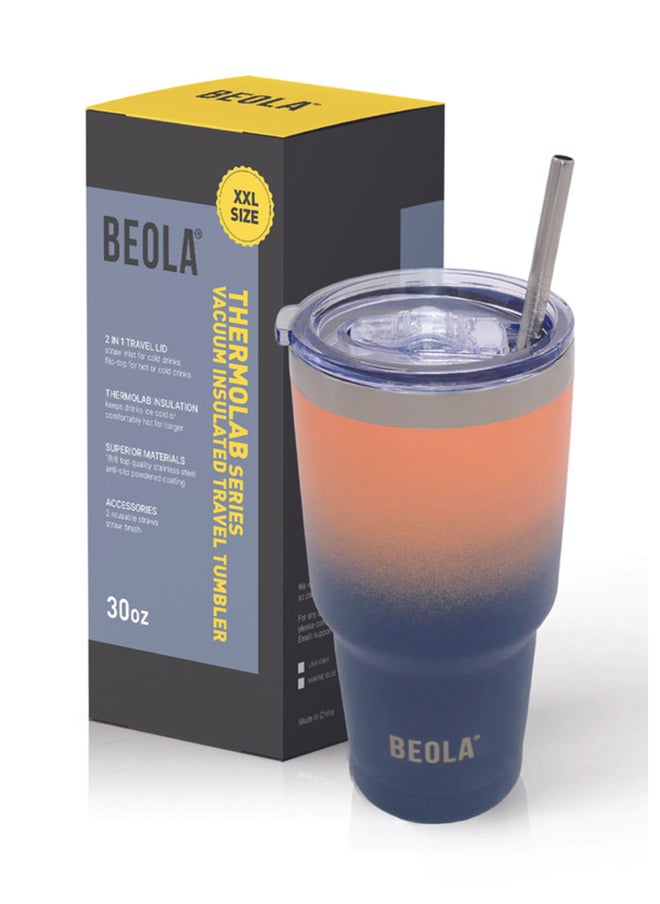 BEOLA Insulated Coffee Mug Travel Tumbler - 900ml, Sea Sunset  - Image 1