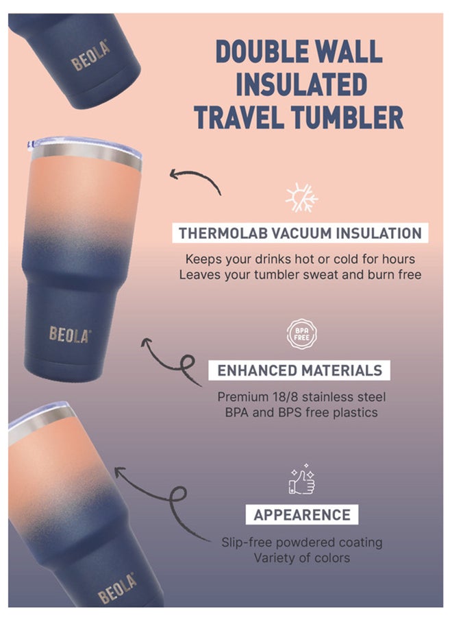 BEOLA Insulated Coffee Mug Travel Tumbler - 900ml, Sea Sunset  - Image 3