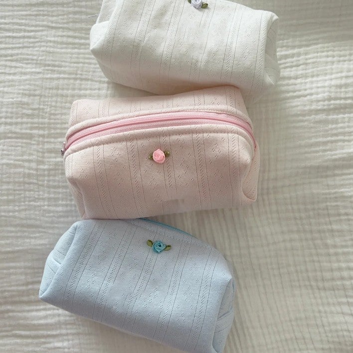 New Rose Cosmetic Bag Large Capacity Skin Care Storage Bag Travel Toiletries Cosmetic Bag - Image 4