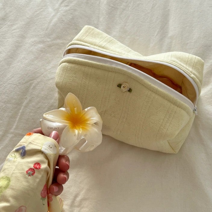 New Rose Cosmetic Bag Large Capacity Skin Care Storage Bag Travel Toiletries Cosmetic Bag - Image 5