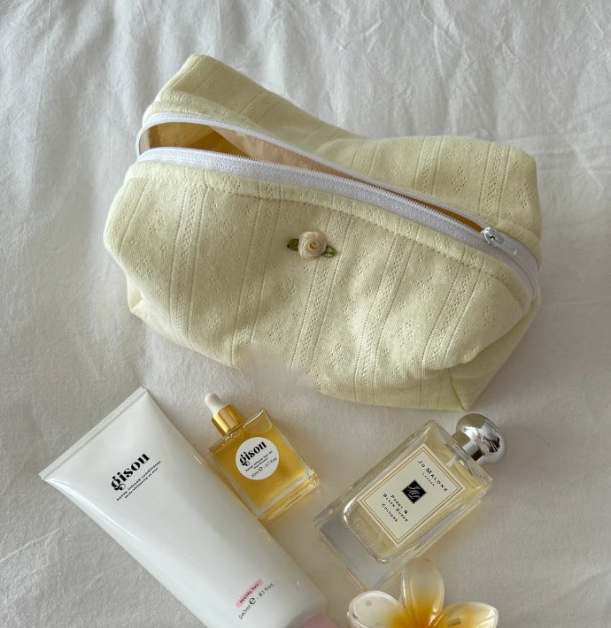 New Rose Cosmetic Bag Large Capacity Skin Care Storage Bag Travel Toiletries Cosmetic Bag - Image 1