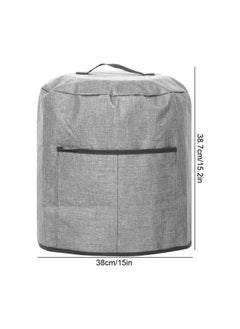 Air Fryer Dust Cover, Waterproof Insulated Protective Cover Bag with Pocket and Handle for Electric Pressure Cooker Air Fryer Rice Cooker Steamer, 38 x 38.7 cm(Grey)