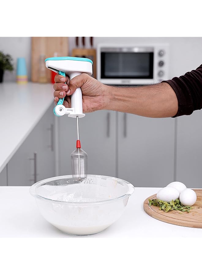 أولسنمارك خلاط Omhb2393 Power Free شفرة من الفولاذ المقاوم للصدأ نظام تروس عالي التحمل قبضة سهلة لا يتطلب طاقة مقاوم للتآكل متعدد الوظائف - Image 4