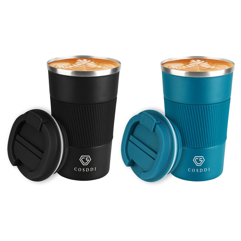 CS COSDDI 12 oz Stainless Steel Vacuum Insulated Tumbler  Coffee Travel Mug Spill Proof with Lid  Coffee Cups for Keep HotIce CoffeeTea and Beer