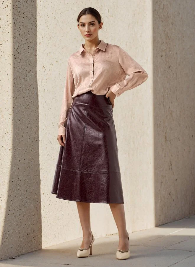 Splash FAV Regular Fit Viscose Textured Shirt with Collar