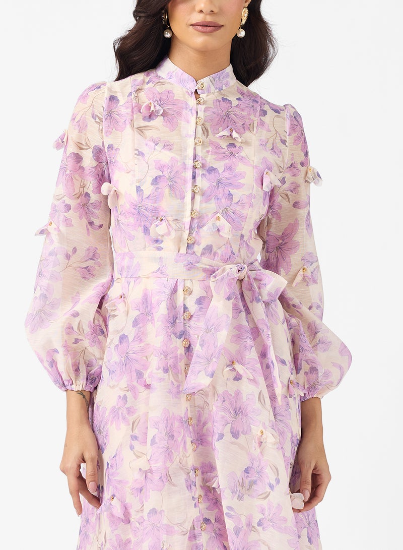 خزانة فستان بطبعة زهور - Image 3