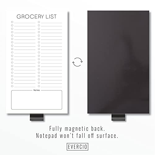 Evercio Grocery List Magnetic Notepad for Refrigerator | For Shopping Lists Minimalistic Memo Note Pad for Fridge | Office Gift for Coworkers Kitchen | 4.5x7.5 Inches, 50 Sheets - Image 2
