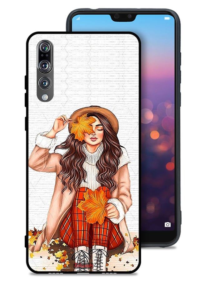 Tolwak Huawei P20 Pro Protective Case Cover Holding Autumn Leaves Art - Image 1