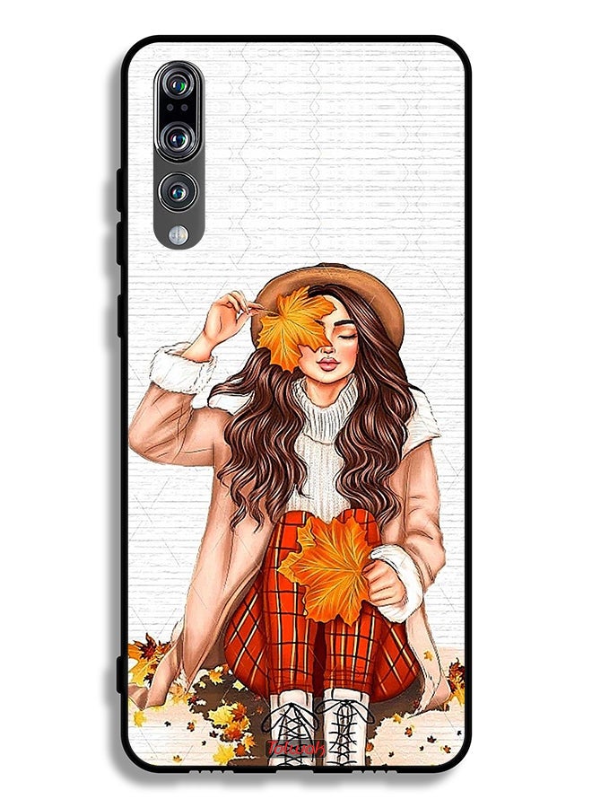Tolwak Huawei P20 Pro Protective Case Cover Holding Autumn Leaves Art - Image 2