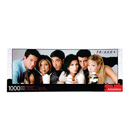 AQUARIUS Friends Puzzle Slim 1000 Piece Jigsaw Puzzle Glare Free Precision Fit Virtually No Puzzle Dust Officially Licensed Merchandise Collectibles 12 x 36 Inches - Image 1