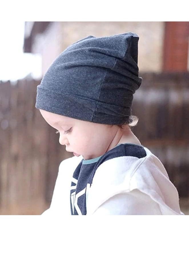 FengSVMA 5 Pack Unisex Baby Hats for Kids Cotton Skull Caps Soft Cute Knit Cap Baby Toddler Beanie - Image 2