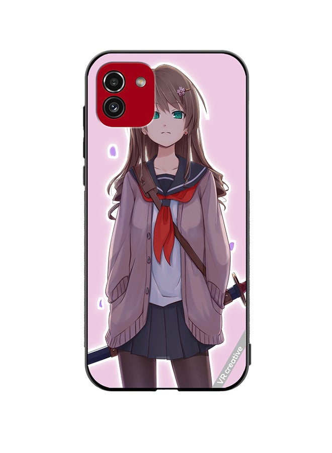 VR CREATIVE Protective Case Cover For Samsung Galaxy A03 Anime Girl Design Multicolour - Image 1