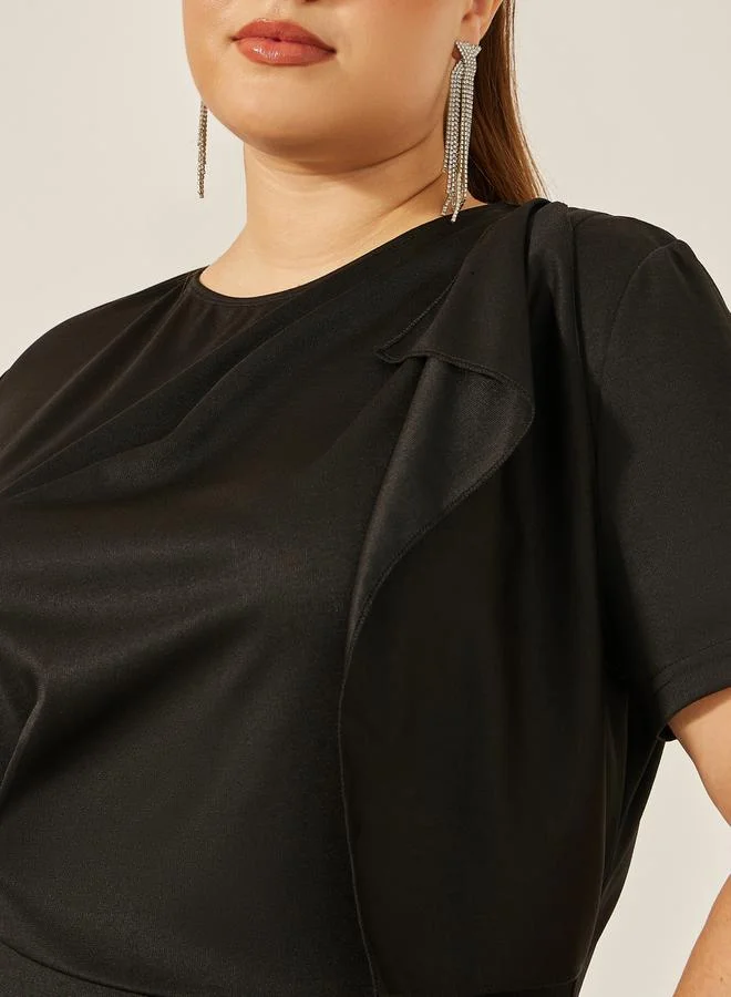Styli Asymmetric Flared Dress