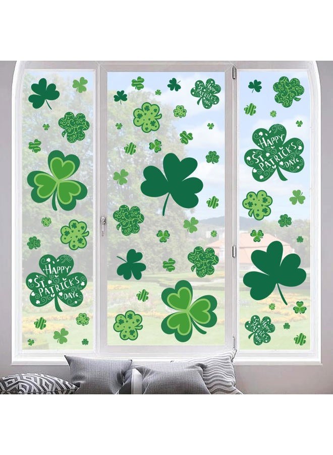 Hongsome 109Pcs St Patricks Day Window Clings, Shamrock Window Stickers for St Patricks Day Decorations - Image 1