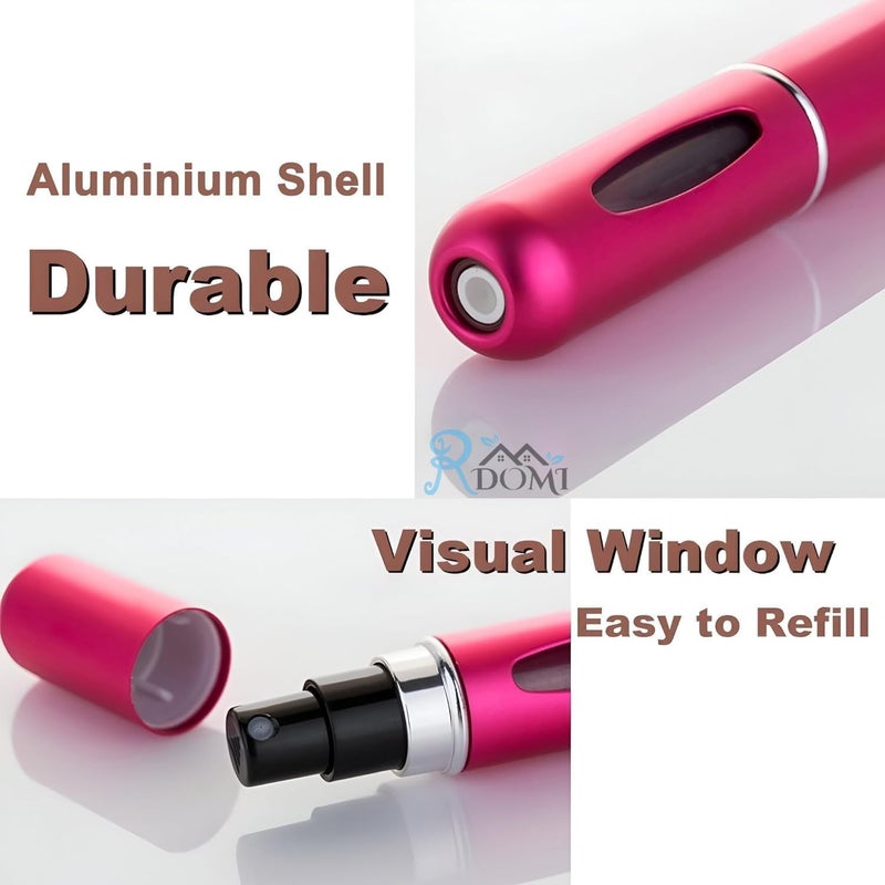 RDOMI RDOMI Perfume Atomiser Bottles 5ml Mini Refillable Spray Portable Liquid Bottle with Visual Window Empty Travel Bottle for Purse Handbag Pocket Luggage Multicolor  - Image 4