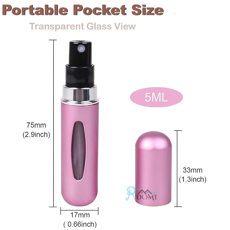 RDOMI RDOMI Perfume Atomiser Bottles 5ml Mini Refillable Spray Portable Liquid Bottle with Visual Window Empty Travel Bottle for Purse Handbag Pocket Luggage Multicolor  - Image 2