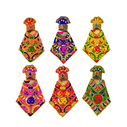 SHINDE EXPORTS shirdi saibaba idol dress cloth vastra shawl (Pack of six (for 4.5 inches one no. idol)) - Image 1
