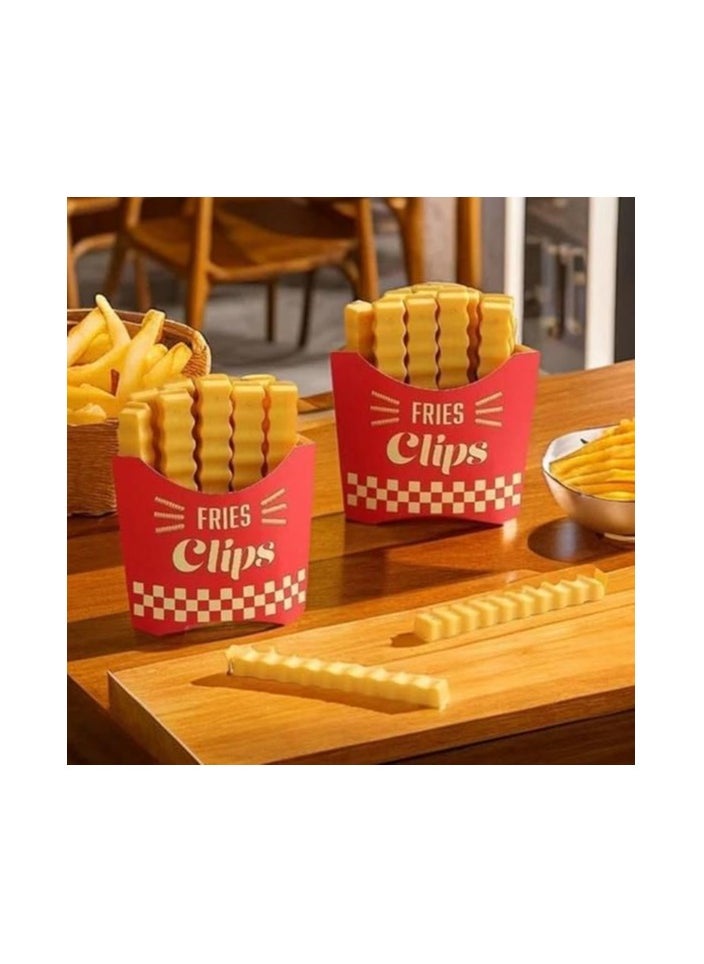 Generic - bag closures, Complete solution for snacks, chips and bread bags - like this potato chips box, assortment of 12 pieces - with a magnet strip for hanging on the fridge. - Image 1