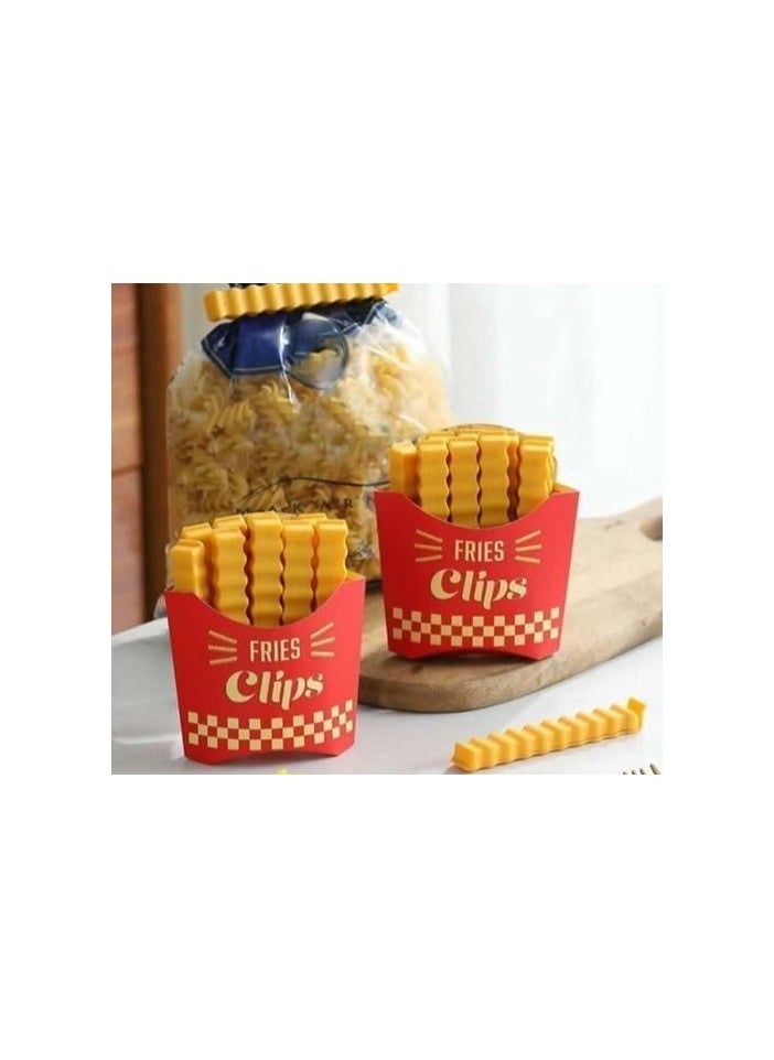 Generic - bag closures, Complete solution for snacks, chips and bread bags - like this potato chips box, assortment of 12 pieces - with a magnet strip for hanging on the fridge. - Image 1