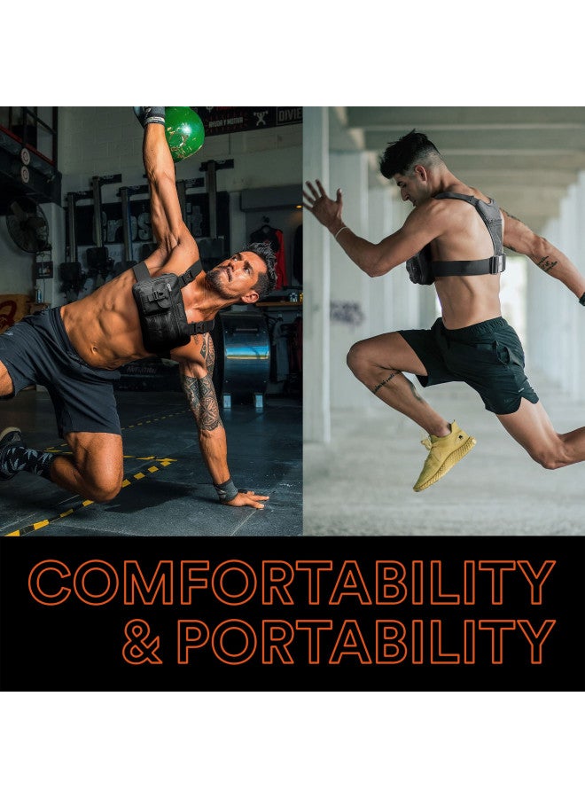 Fitdom حقيبة صدر رياضية مستوحاة من فيتدوم. حقيبة صدر للرجال مع حامل هاتف مدمج. هذه الحقيبة متعددة الاستخدامات مثالية للتدريبات وركوب الدراجات والمشي في الطبيعة. - Image 3