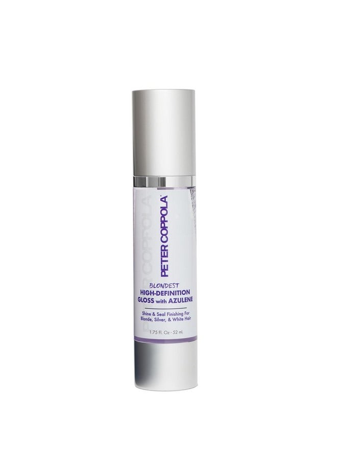 Peter Coppola High Definition Gloss Purple Hair Toner Oil Serum For Blonde Silver & White Hair Eliminates Brassy Yellow Tones Smooths & Seals Split Ends Protects Hair From Uva And Uvb Rays  - Image 1