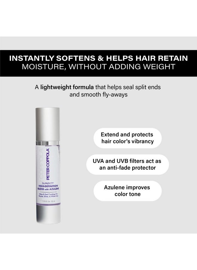 Peter Coppola High Definition Gloss Purple Hair Toner Oil Serum For Blonde Silver & White Hair Eliminates Brassy Yellow Tones Smooths & Seals Split Ends Protects Hair From Uva And Uvb Rays  - Image 2