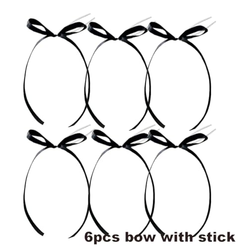DiDida Bow Cake Topper Ribbion with Happy Birthday sign Coquette Themed Party Black Vintage for Heart Cake Vintage Cake - Image 2