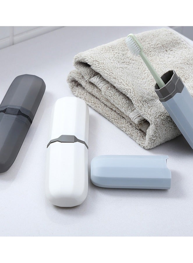 HOMESTAR 4 Pcs Portable Travel Toothbrush Case,Strong Durable Food Grade PP Plastic Storage Holder, Bottom Vent Hole Dustproof Holder - Image 3