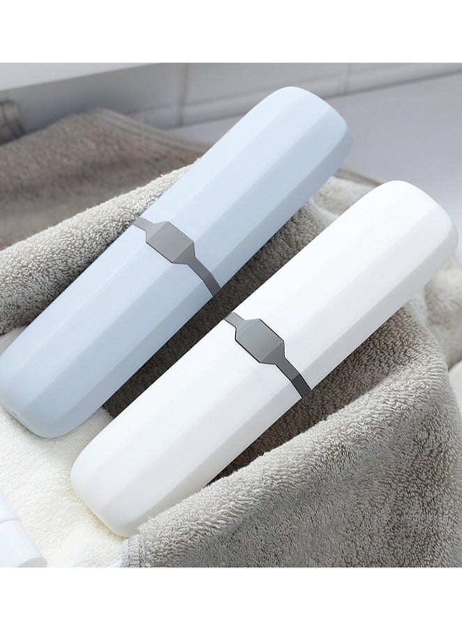 HOMESTAR 4 Pcs Portable Travel Toothbrush Case,Strong Durable Food Grade PP Plastic Storage Holder, Bottom Vent Hole Dustproof Holder - Image 1
