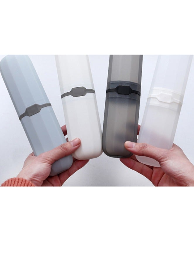 HOMESTAR 4 Pcs Portable Travel Toothbrush Case,Strong Durable Food Grade PP Plastic Storage Holder, Bottom Vent Hole Dustproof Holder - Image 4