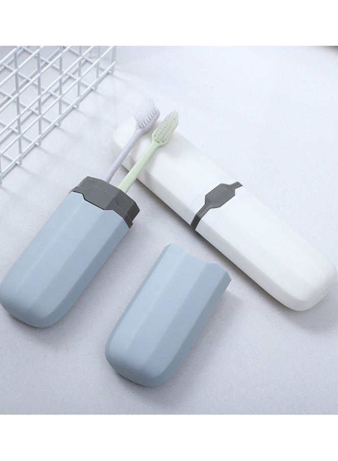 HOMESTAR 4 Pcs Portable Travel Toothbrush Case,Strong Durable Food Grade PP Plastic Storage Holder, Bottom Vent Hole Dustproof Holder - Image 2