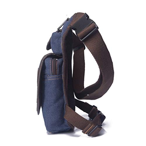 Hebetag Canvas Thigh Drop Leg Bag for Men Tactical Military Motorcycle Rider Multi-pocket Waist Fanny Pack Mens Travel Hiking Climbing Cycling Outdoors - Image 4