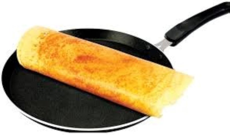 SHRIYA Aluminum Saute Fry Pan with NonStick Coating Bakelite Handle Suitable for Gas Stovetop Fits 10 Diameter 04 Thickness Easy to Clean Perfect for Crepes Pancakes
