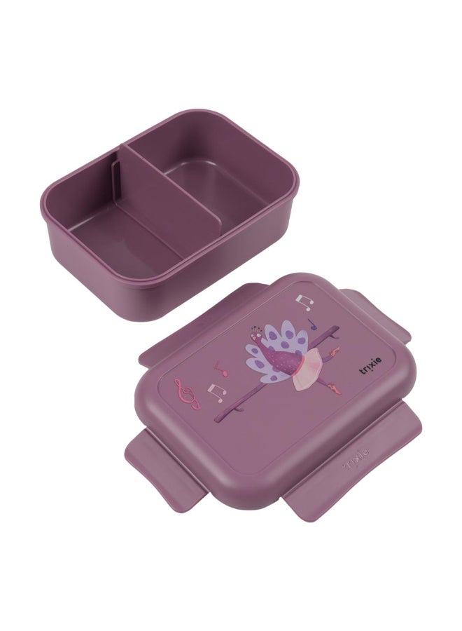 Trixie School Lunch Set of 3 - Leakproof Lunch Box With Clips + Leakproof Snack Box + 500ml Tritan Bottle - Mrs. Peacock - Image 5