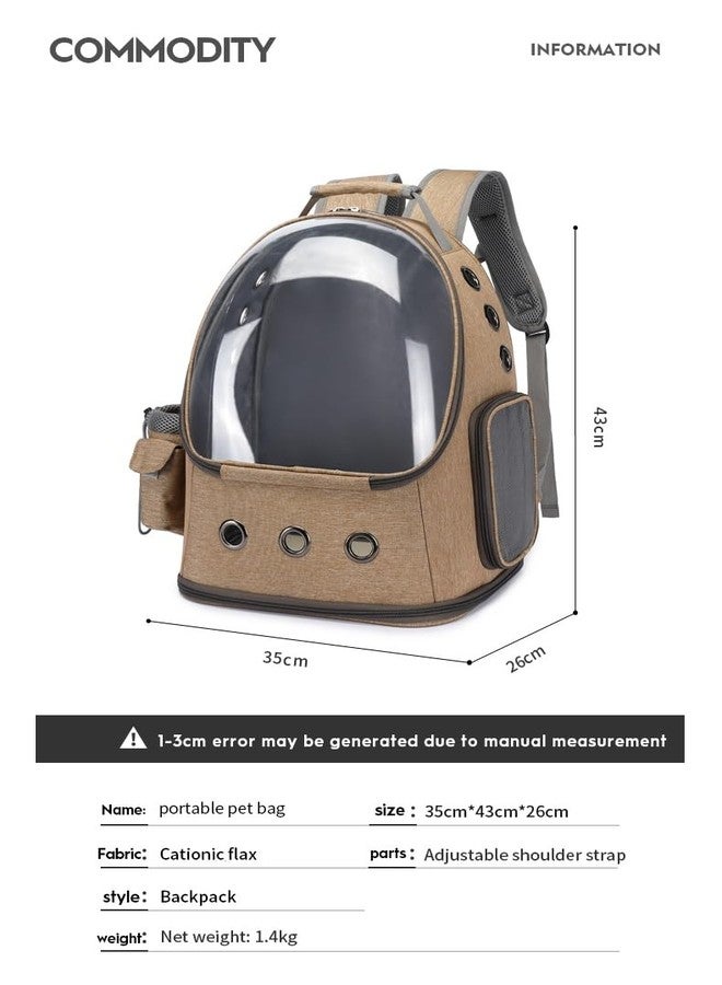 Oncarnival Pet Backpack Carrier for Small Dogs and Cats, cat Bubble Backpack with Breathable mesh, Portable pet Travel Carrier, Ideal for Traveling, Camping, and Outdoor - Image 2