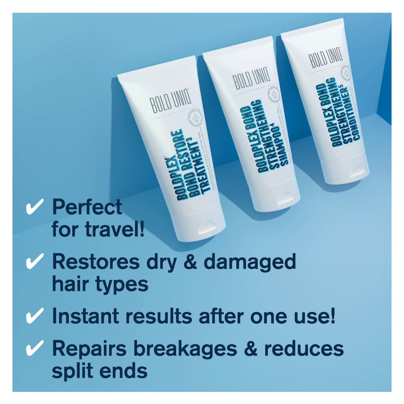 BOLD UNIQ Boldplex 3, 4 & 5 Bond Restore Hair Protein Treatment, Shampoo & Conditioner Travel Set For Dry & Damaged Hair - Hydrating Formula for Curly, Dry, Colored, Frizzy, Broken or Bleached Hair Types - Image 2