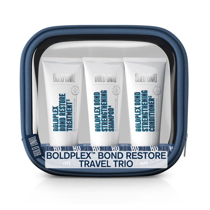 BOLD UNIQ Boldplex 3, 4 & 5 Bond Restore Hair Protein Treatment, Shampoo & Conditioner Travel Set For Dry & Damaged Hair - Hydrating Formula for Curly, Dry, Colored, Frizzy, Broken or Bleached Hair Types - Image 1