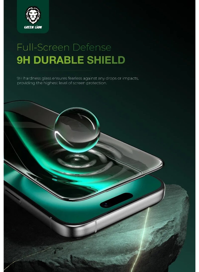GREEN LION iPhone 17 Pro Glass / Screen Protector / Sir Louis 3D Curved Advanced Round Edge Glass - Image 3