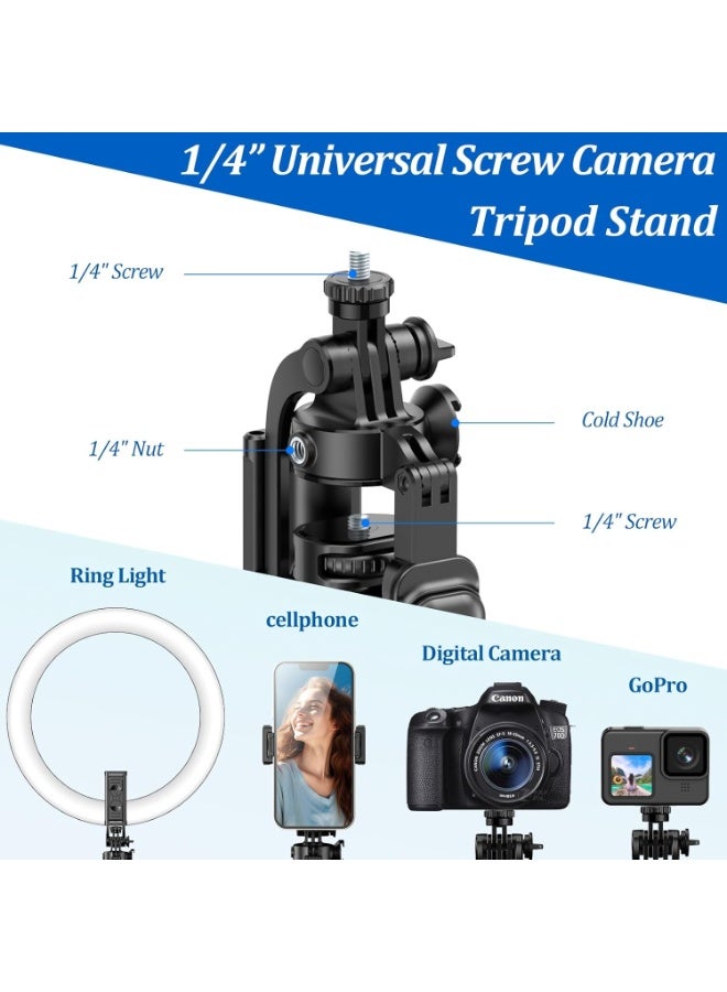 2M Tripod Stand with Remote and Dual Ring Lights – 360° Rotating Phone Holder, Selfie Stick Tripod for iPhone, Android, GoPro and Cameras - Image 4