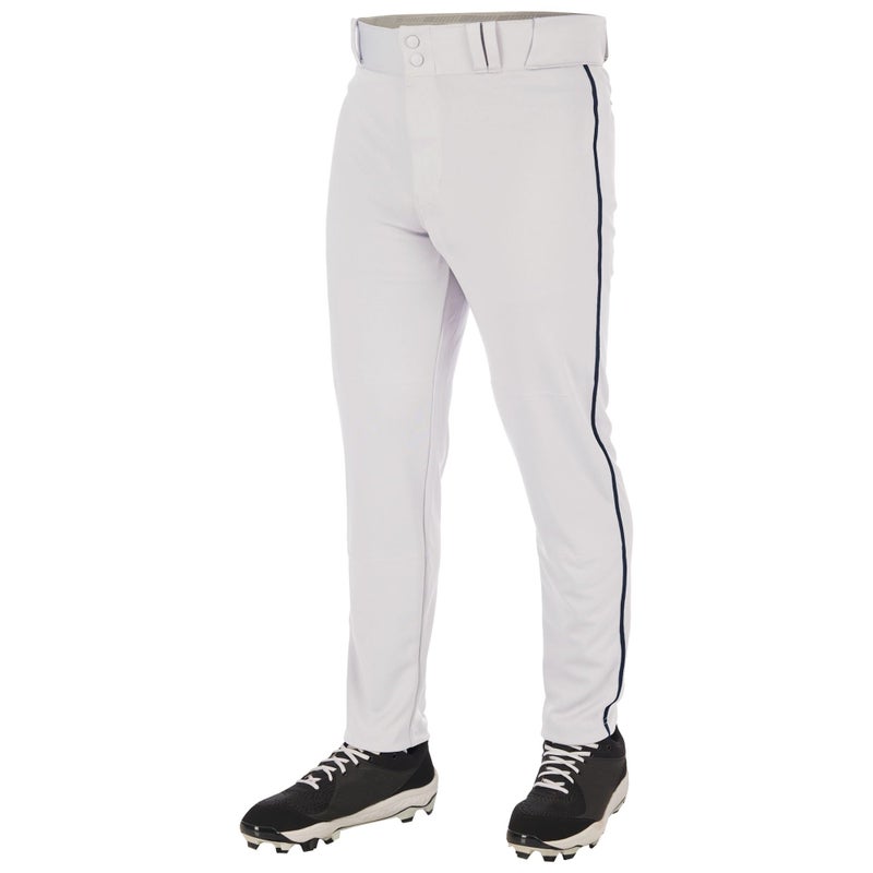 Champro Triple Crown 20 Tapered Bottom Baseball Pants with Braid Youth Medium White Navy - Image 2