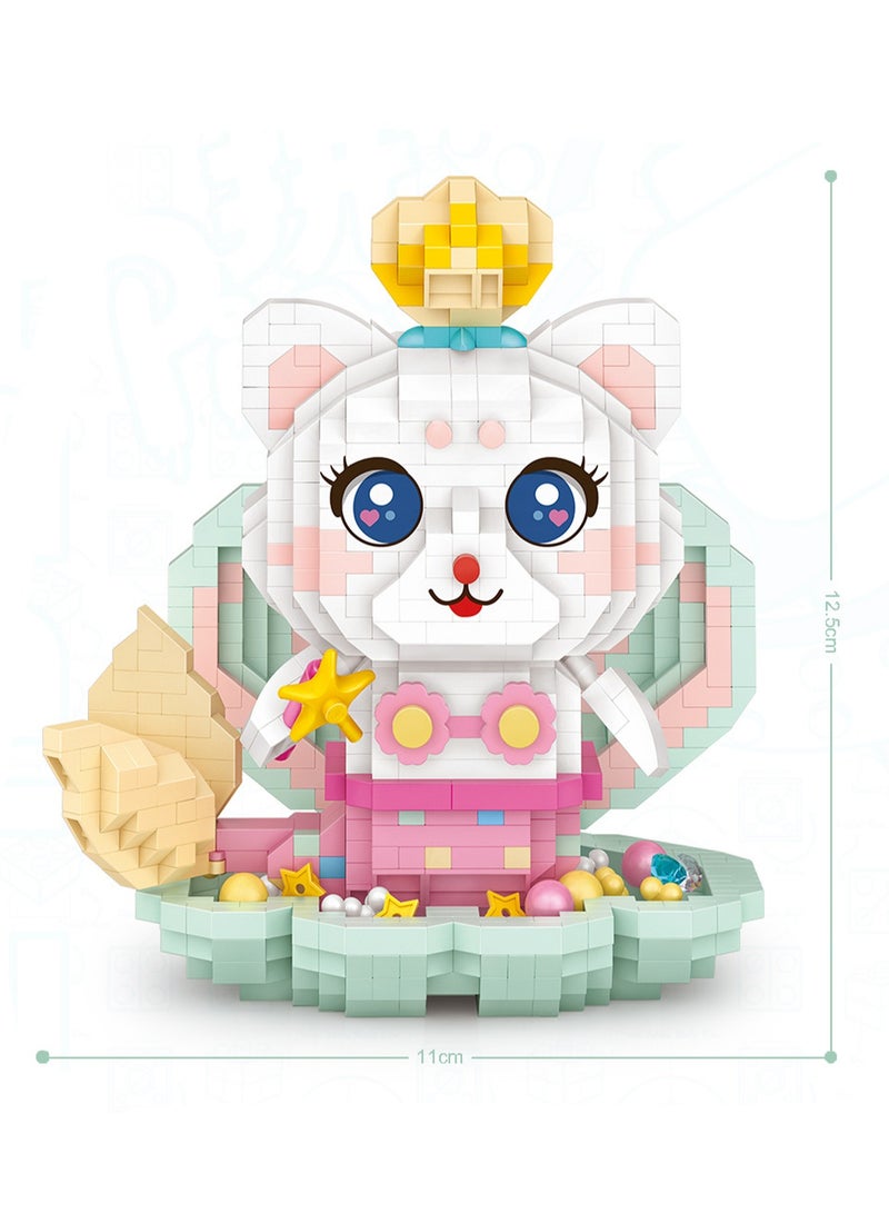 1140pcs Cute cat Model Set Assembling Building Blocks Creative Diy Assembly Toys Children Adult Home Furnishings - Image 2