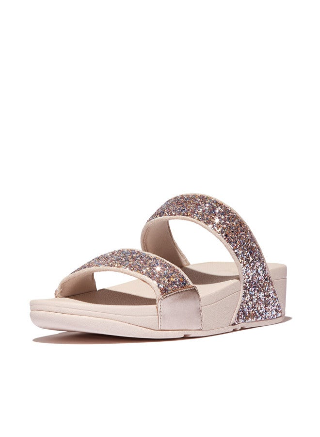 FitFlop 049-842 Fitflop Ladies Lulu Multi-Tonal Glitter Slides JE5-C33 Rose Gold - Image 4