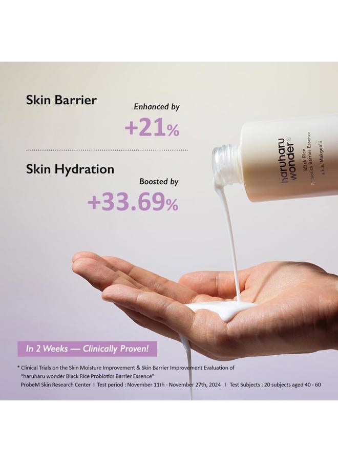 Haruharu haruharu Wonder Black Rice Probiotics Barrier Essence 4.05 fl. oz., Essence Toner to Strengthen Skin Barrier with Ceramides, Fermented Ingredients, Milky Essence, Moisturizing, Plumping  - Image 5