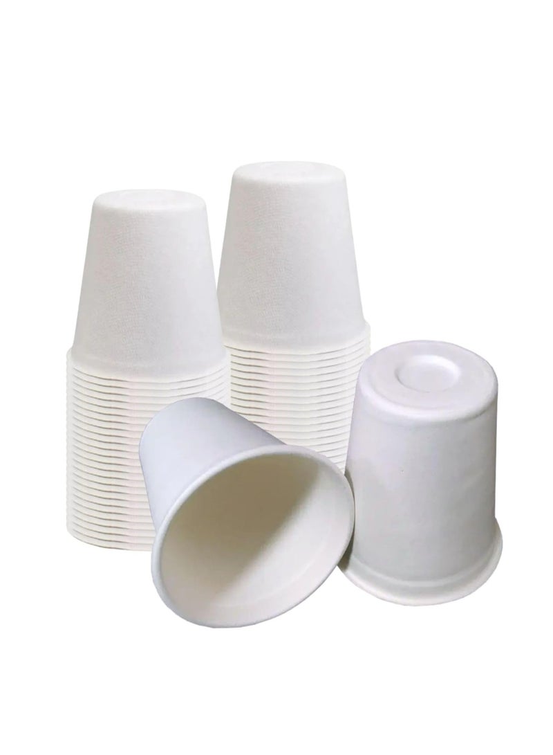 Home Smart Home Smart Bagasse Cup 8-OZ Set of 50 Pcs Heavy Duty Disposable Tea & Coffee Cup for Travel Out-Door Party and Special Event Party Favor - Image 1