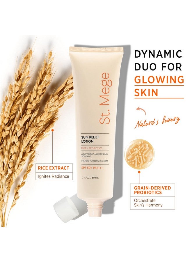 St. Mege Rice Korean Sunscreen Lightweight Korean Sunscreen For Face Daily Sunscreen For Face 50+ Pa++++ Travel Size Sunscreen Lotion Sun Block Reef Safe Sunscreen No White Cast 2 Oz - Image 3