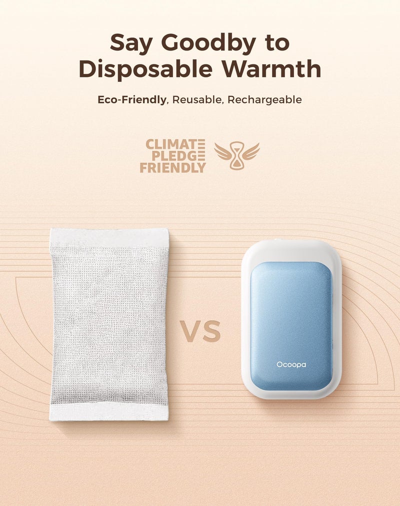 OCOOPA UT4 Young Rechargeable Hand Warmers 2 Pack, 0.6'' Slim Magnetic Design, Fits in Gloves & Pockets, UL Certified, Electric Hand Warmer, for Women, Winter Essentials - Image 5