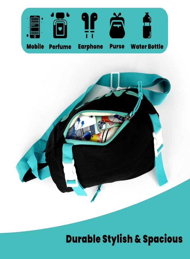 SNDIA Sling Bag for Men Stylish Crossbody Backpack for Men & Women, Messenger Bags, Casual Shoulder Bag, Chest Bag (Black, 31x15x18cm) - Image 4